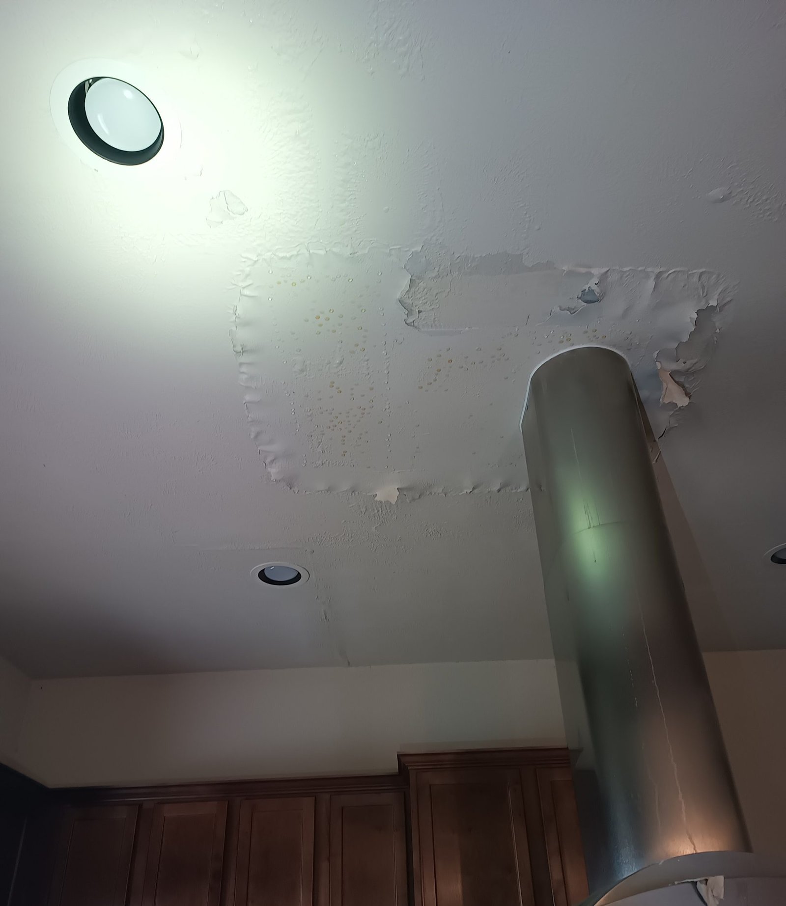 water damage on the ceiling of a houston home