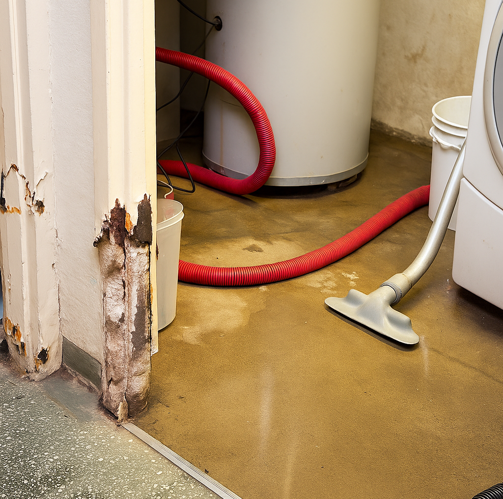 water damage water extraction in house home