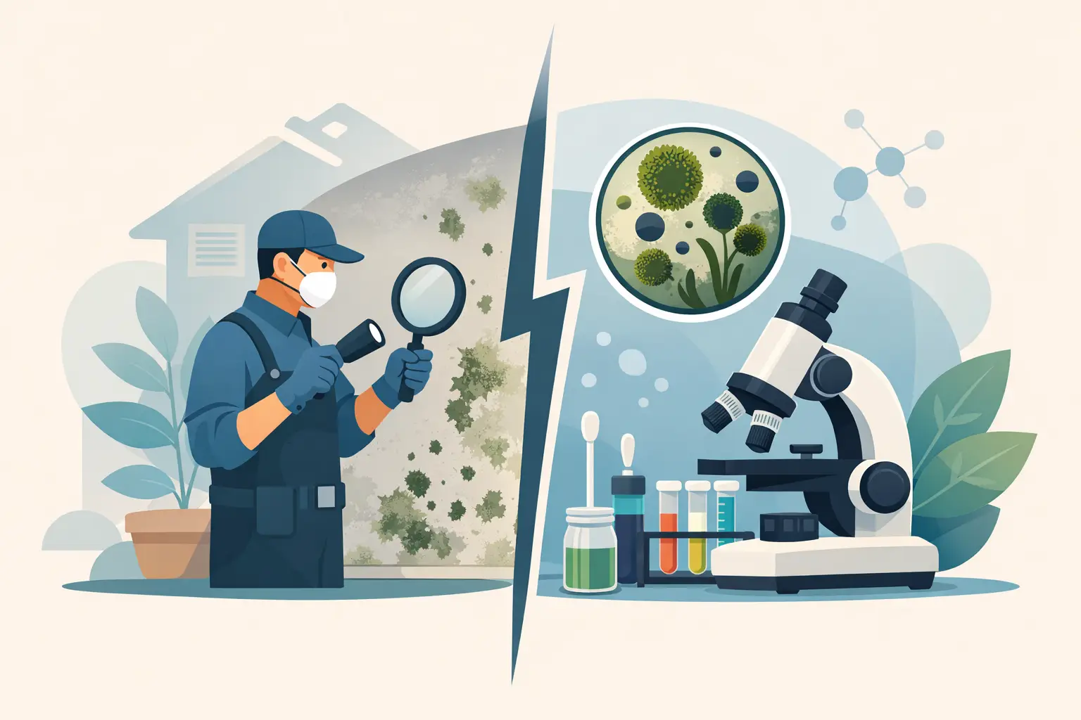Mold Inspection vs Testing: What You Need?