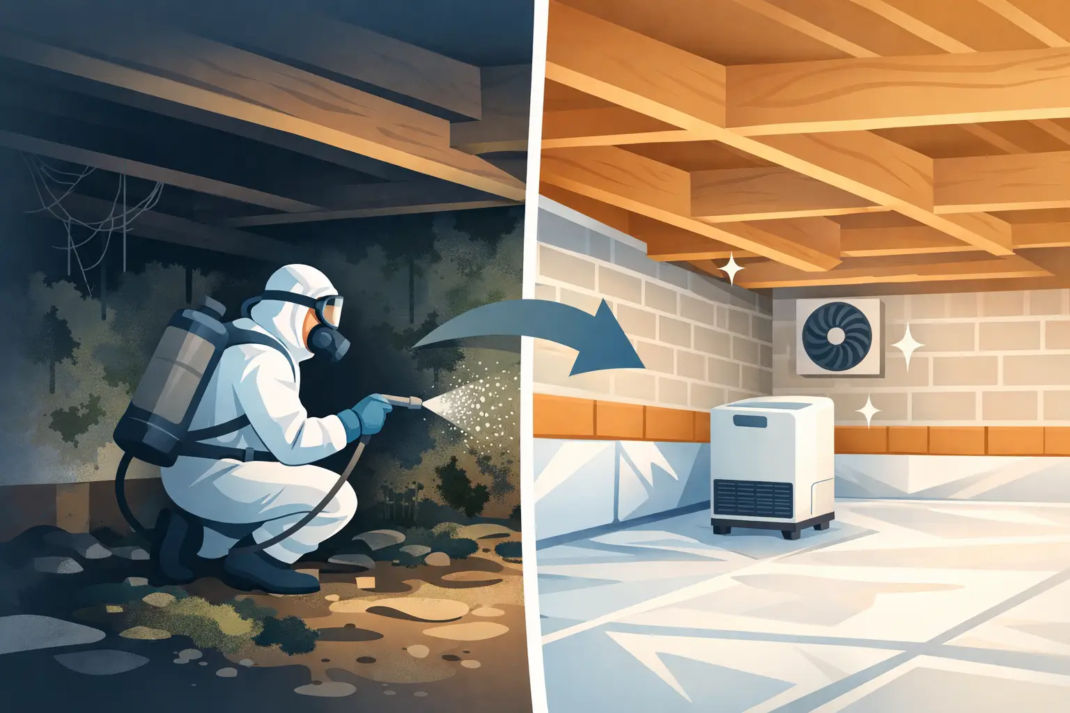 Crawl Space Mold Removal That Lasts