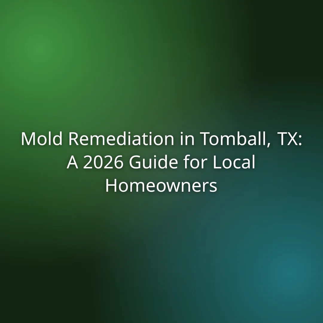 Mold Remediation in Tomball, TX: A 2026 Guide for Local Homeowners
