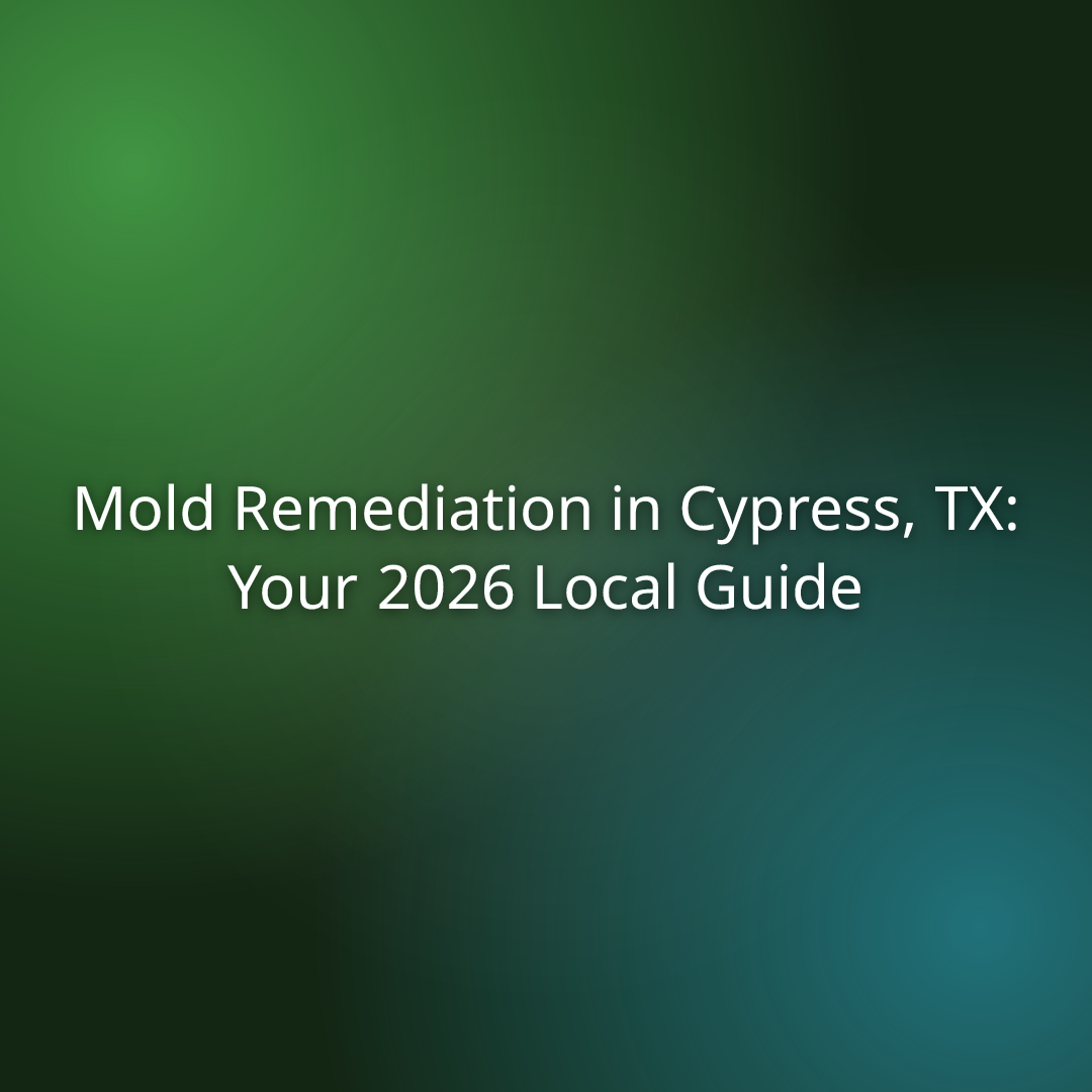 Mold Remediation in Cypress, TX: Your 2026 Local Guide