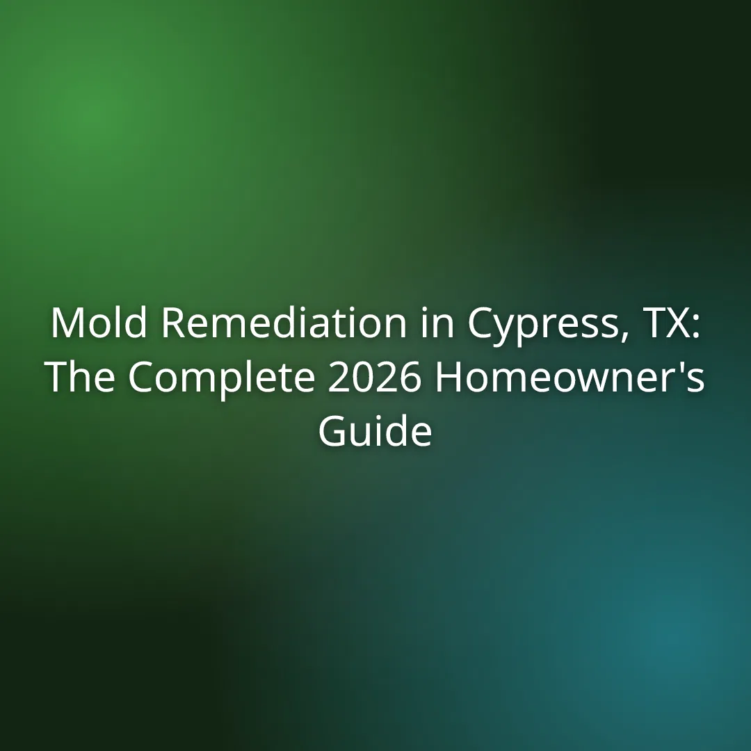 Mold Remediation in Cypress, TX: The Complete 2026 Homeowner’s Guide