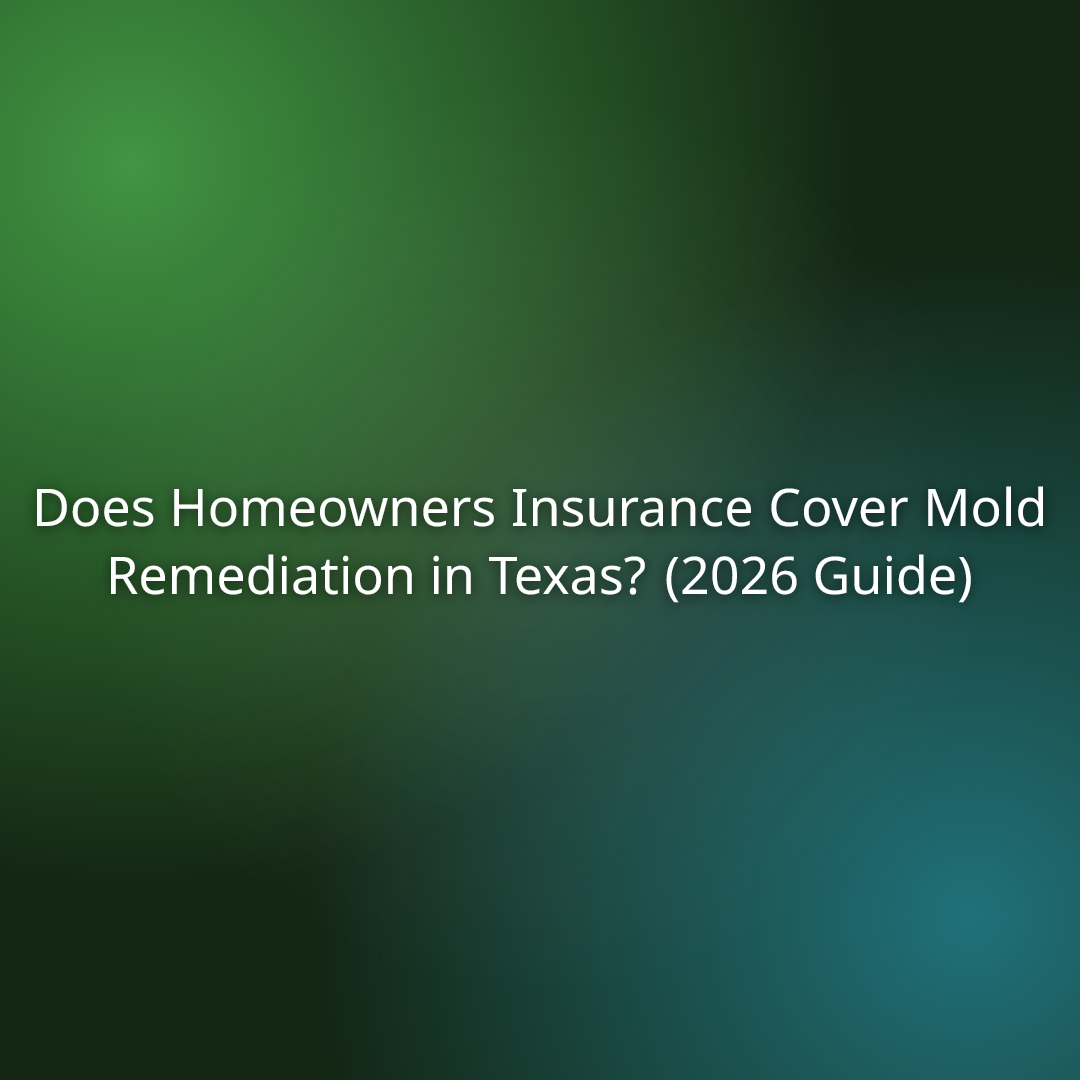 Does Homeowners Insurance Cover Mold Remediation in Texas? (2026 Guide)