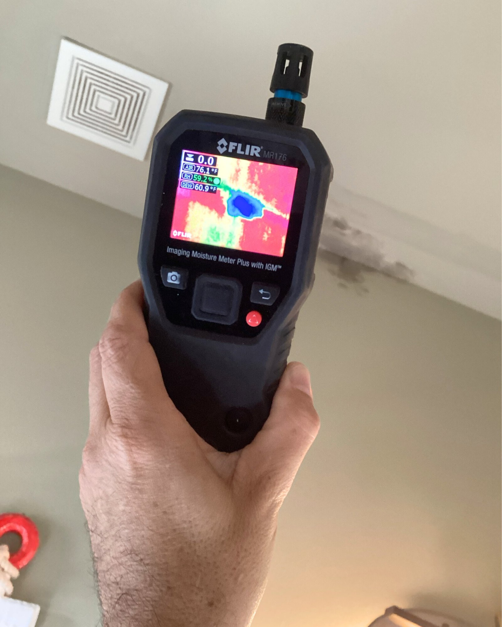 Handheld moisture meter with display